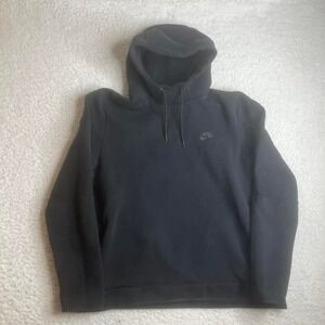 Nike sportswear tech fleece men's black hoodie pullover casual relax xl